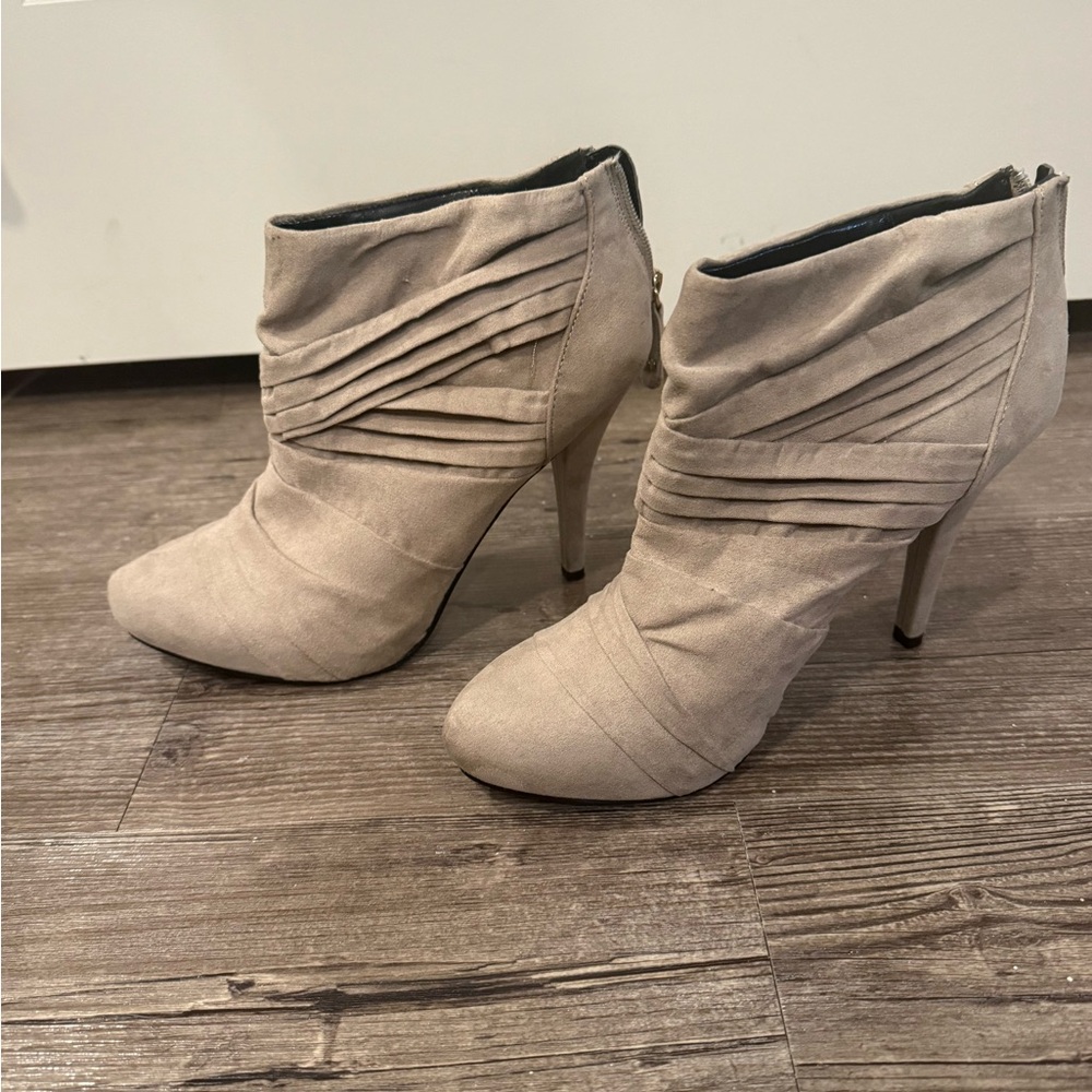Guess Taupe Heeled Boots